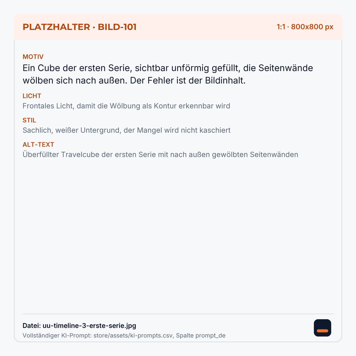 Überfüllter Travelcube der ersten Serie mit nach außen gewölbten Seitenwänden